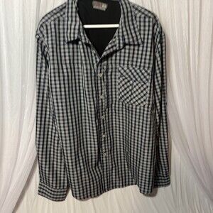 Wrangler Outdoor Series Button Up Shirt Mens XXL Blue Pockets Roll Tab Sleeve